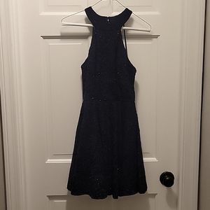 Juniors B SMART Navy Formal Sparkle Dress Sz 5